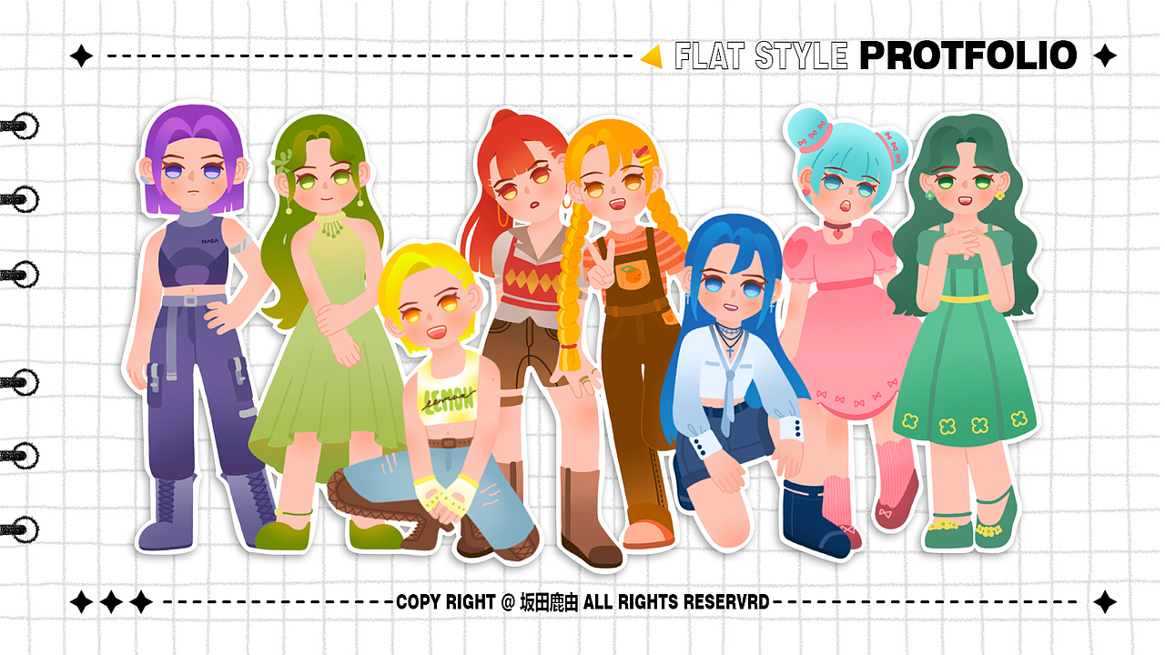 2021年度作品集（图ZMjgyNzQ0NDY4） - 艺术插画 - 站酷设计师坂田鹿由原创素材 - 站酷ZCOOL