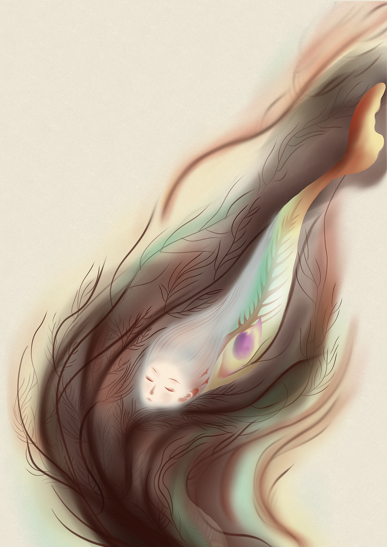 国风水墨水彩神怪录