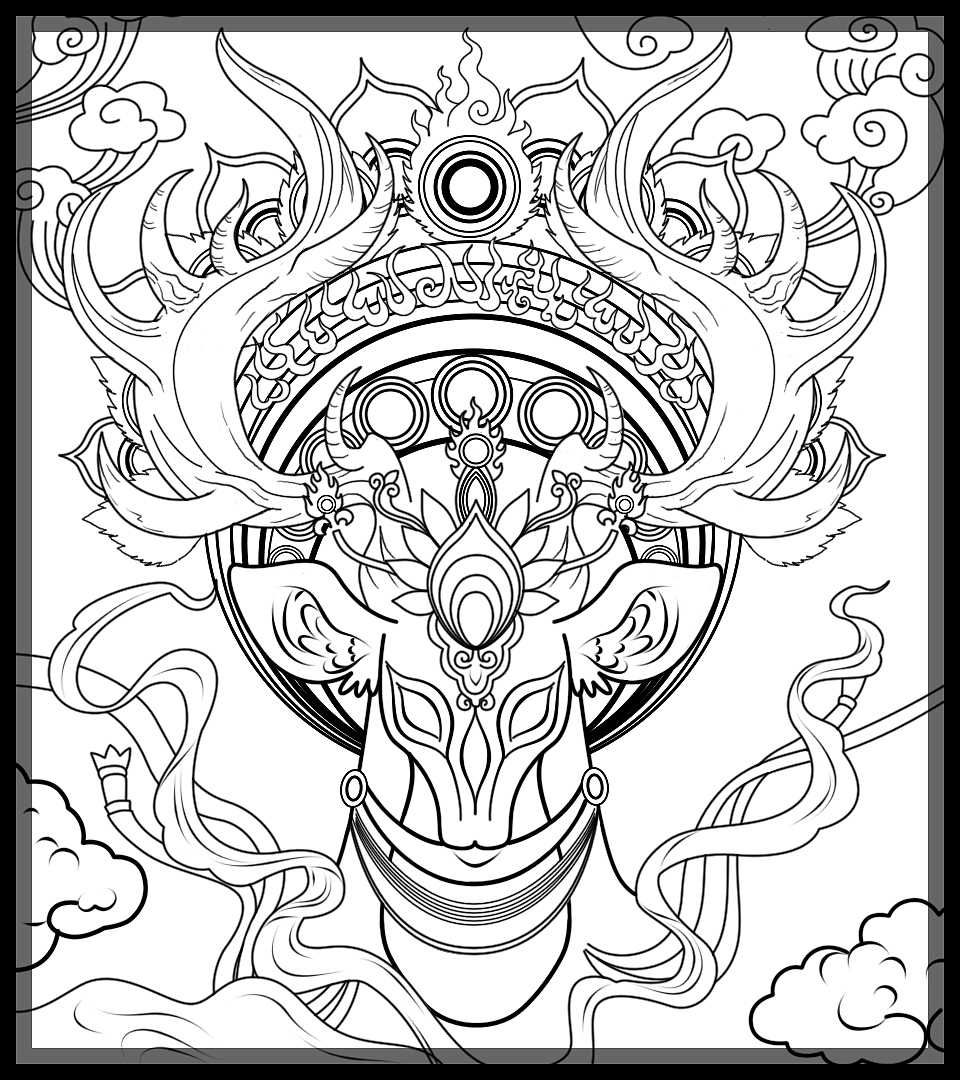 国潮风插画练习（图ZMjU2MzIwMjA0） - 创作习作 - 站酷设计师石二原创素材 - 站酷ZCOOL