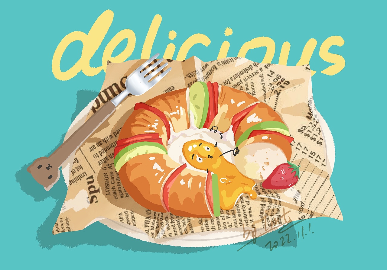 第十期第一周 美味的面包圈（图ZMzIxMDUxNTA0） - 创作习作 - 站酷设计师lmt小青豆原创素材 - 站酷ZCOOL