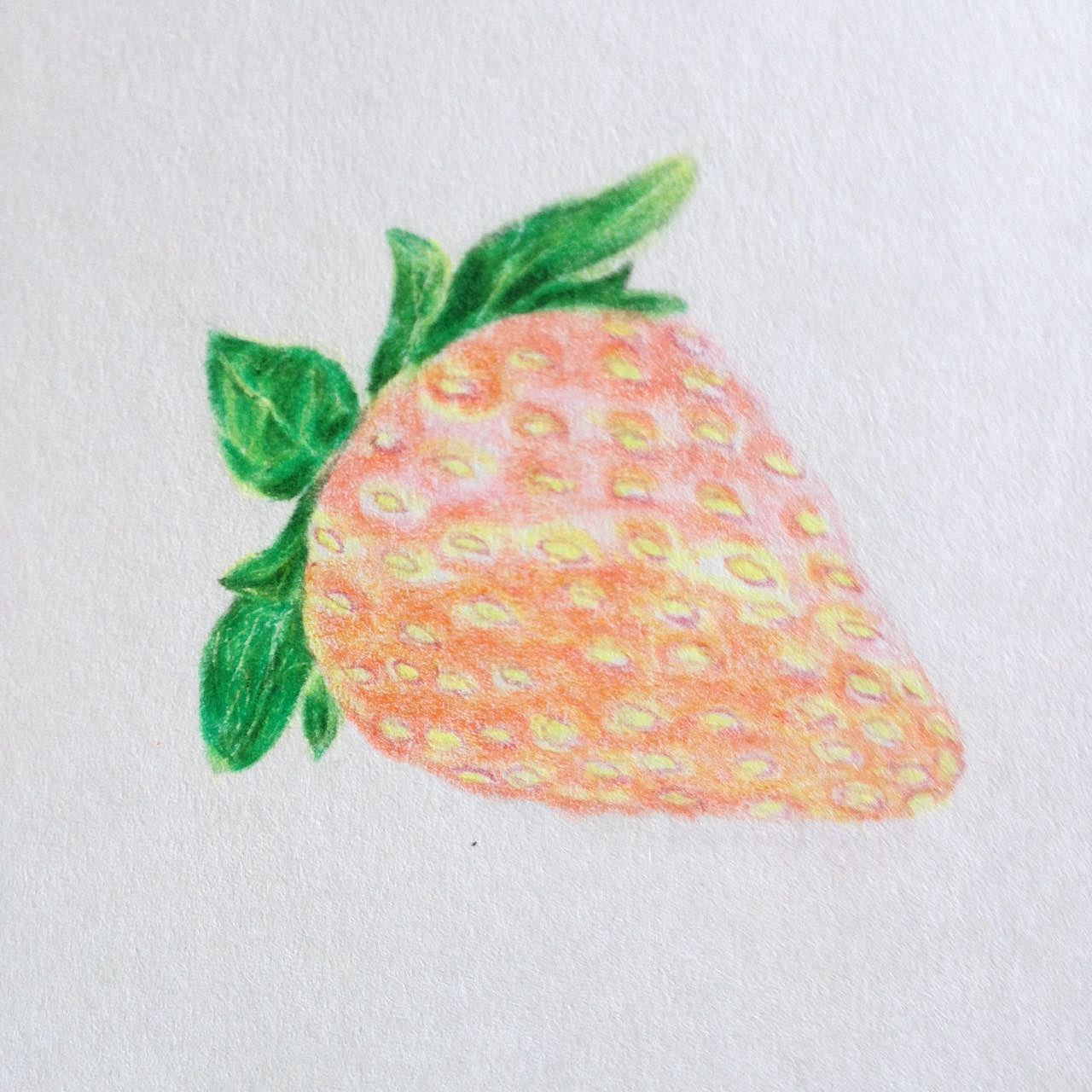 【彩铅教程】甜甜草莓