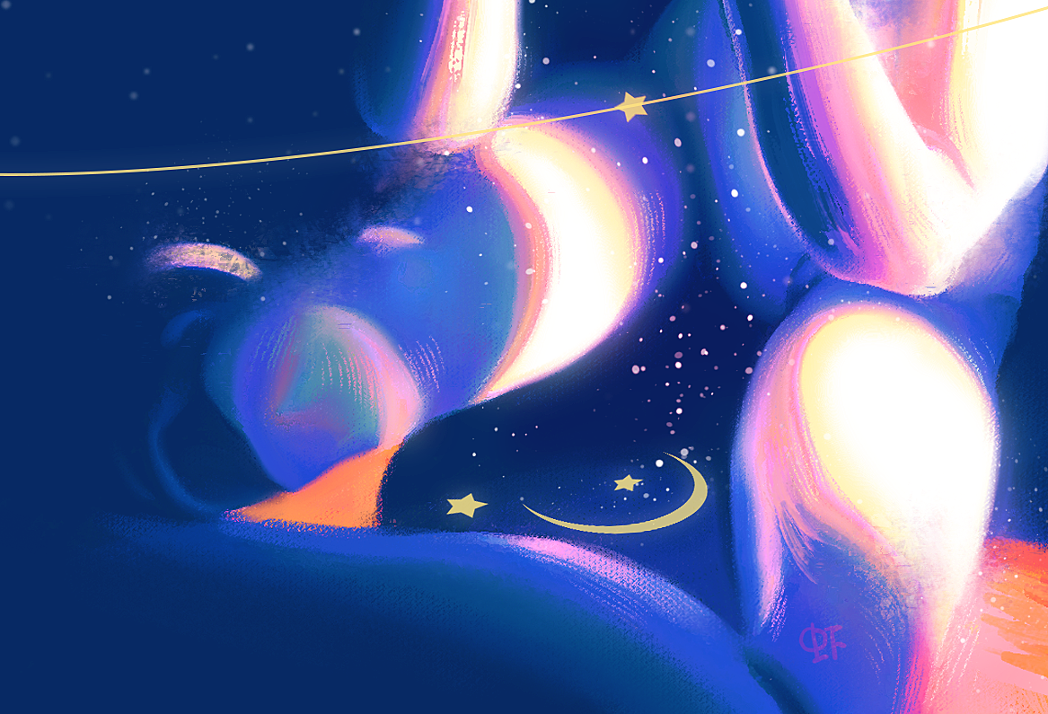去宇宙了,回来给你带星星