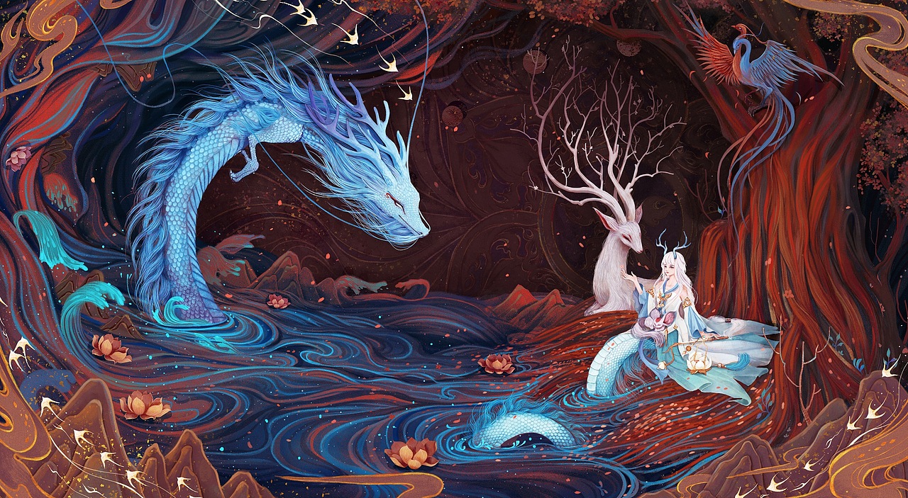 妄想山海（图ZMjI2OTU3NTE2） - 商业插画 - 站酷设计师舍溪原创素材 - 站酷ZCOOL