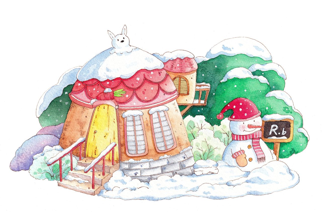 钢笔淡彩 童话屋|插画|商业插画|喵酱画画er - 原创作品 - 站酷