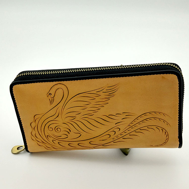 皮雕刀线图案钱包