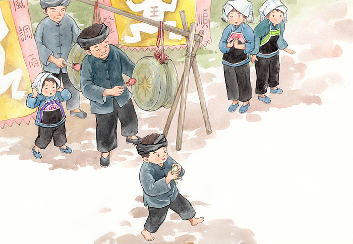 广西少数民族文化绘本壮族传统节日铜鼓