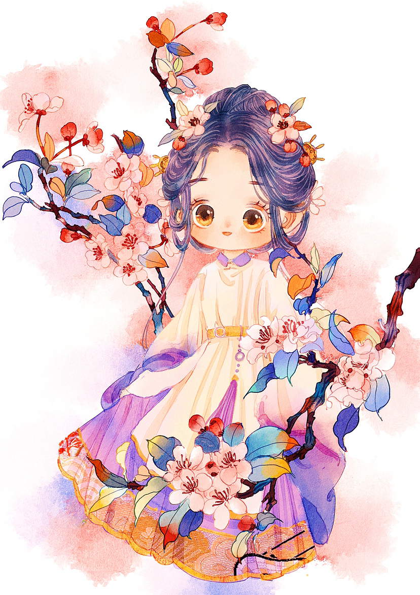 十二花神（图ZMzIwNTA4NzY4） - 商业插画 - 站酷设计师瑶背背原创素材 - 站酷ZCOOL