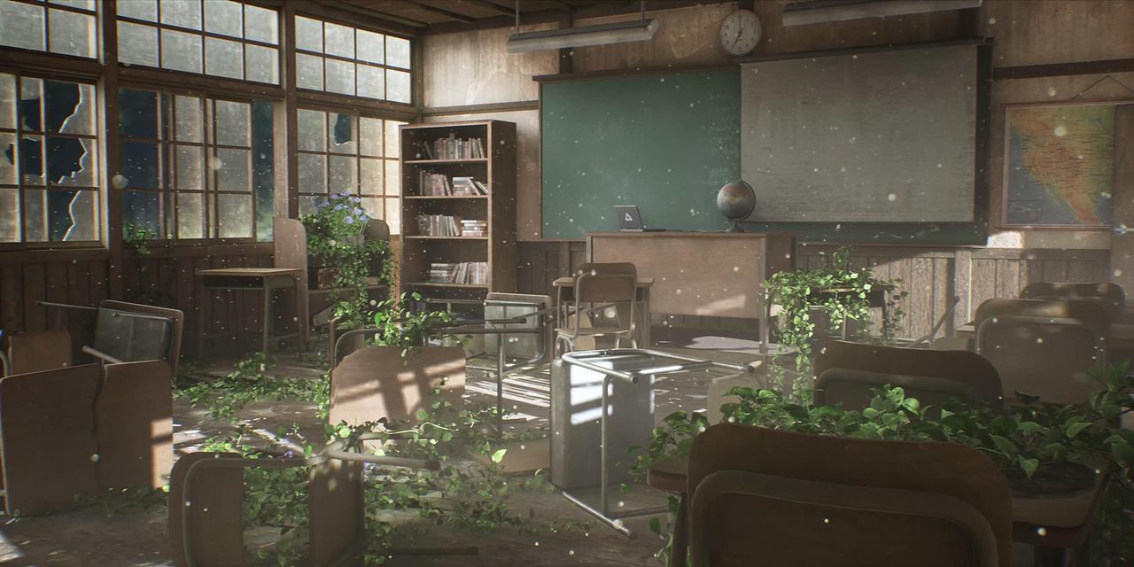 废墟教室(临摹)_绝望ks-站酷zcool