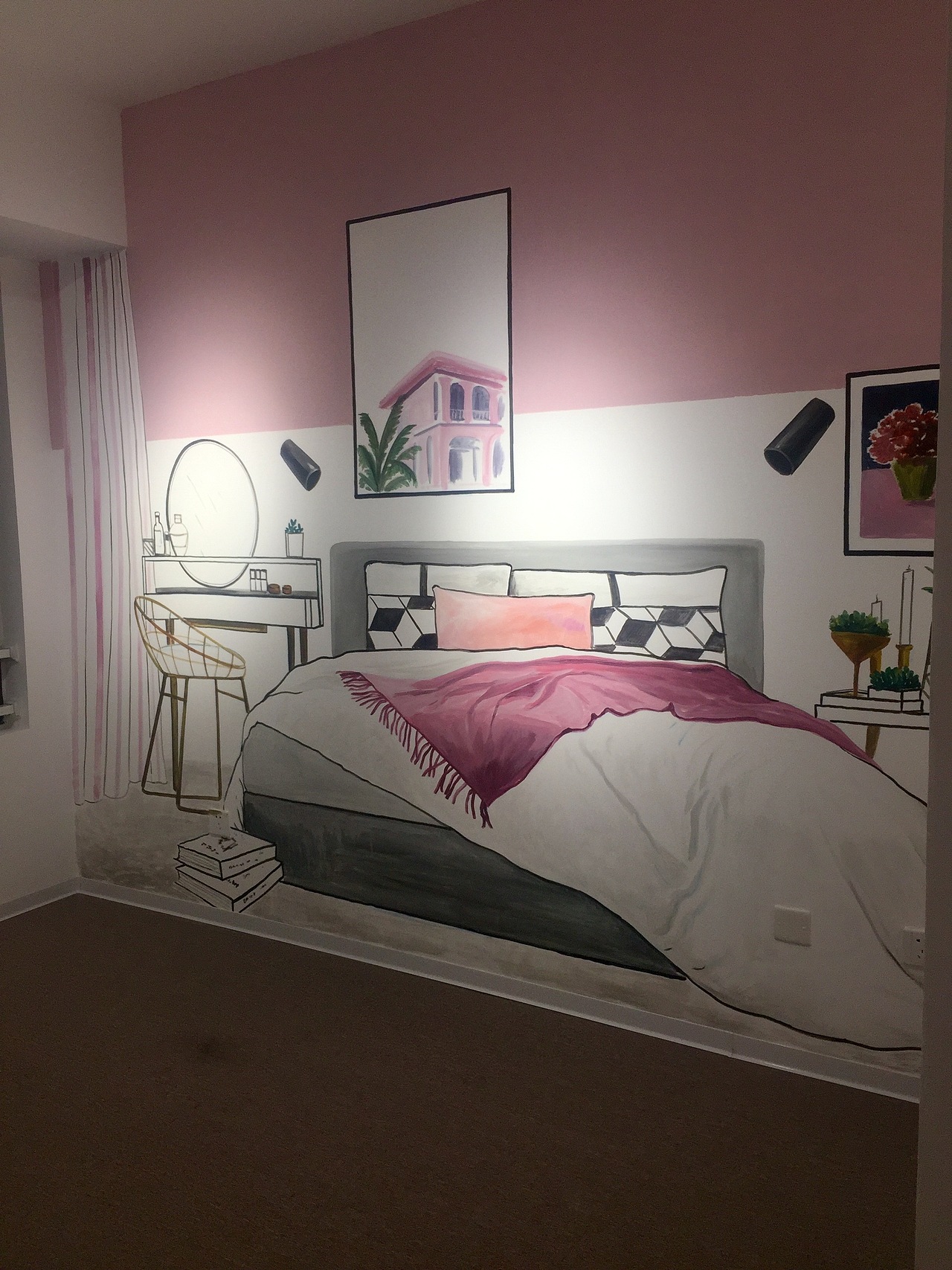 手绘清水样板间墙绘【孔雀城.悦未来2】