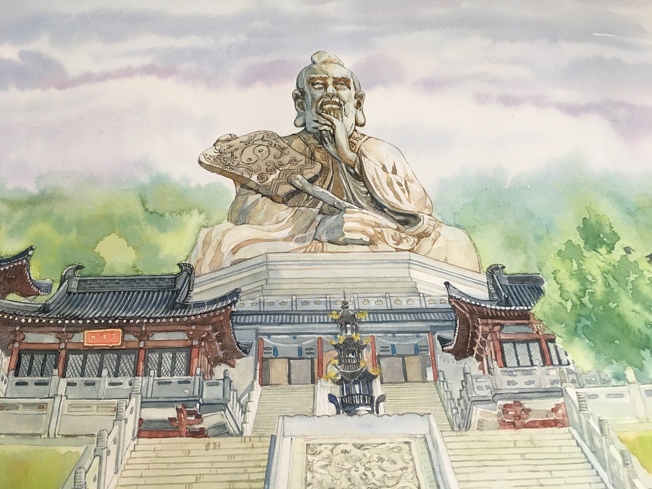 【手绘城市】茅山（图ZODY3Nzc3NjA=） - 商业插画 - 站酷设计师阿骨AOKI原创素材 - 站酷ZCOOL
