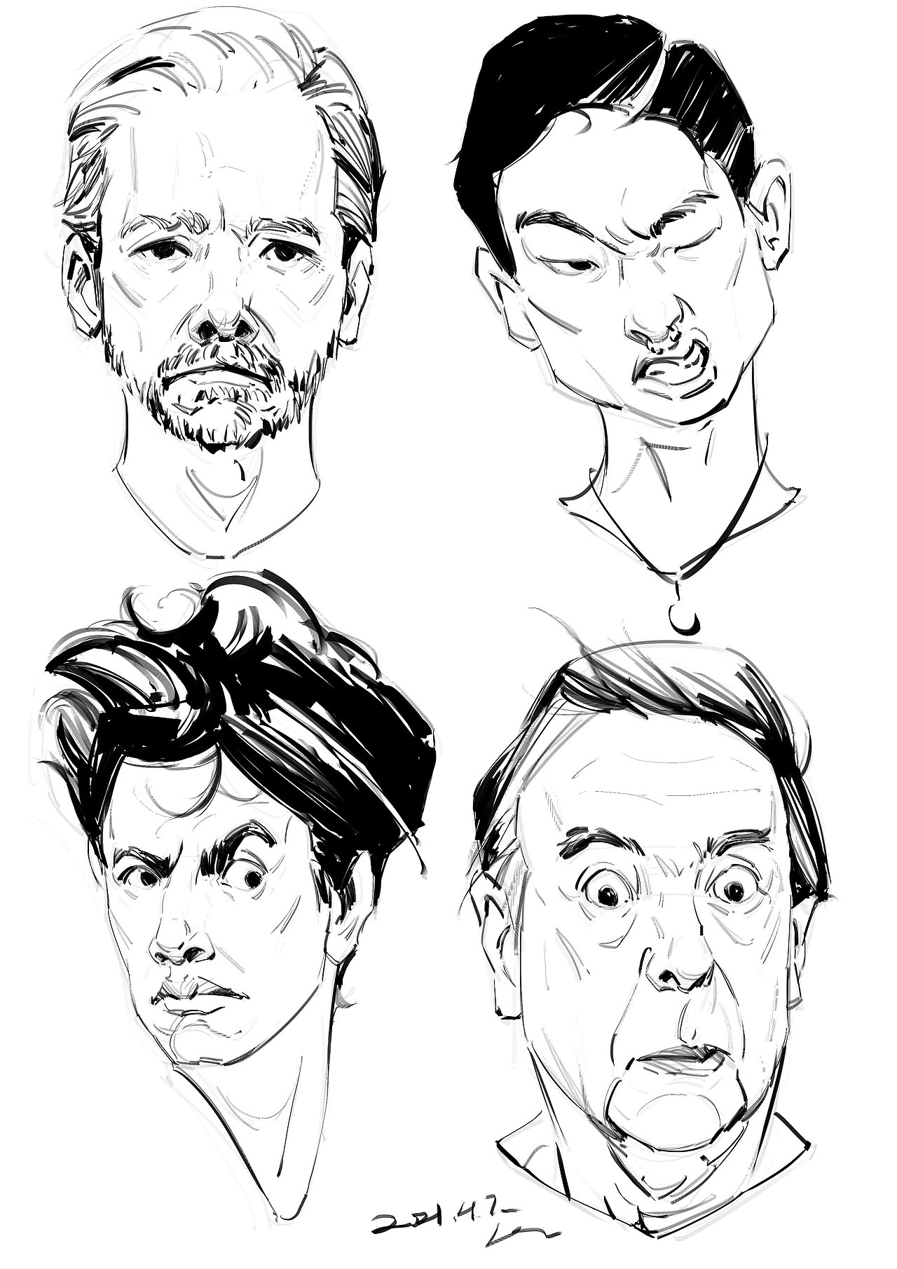 最近的部分速写练习（图ZMjUwNTI0ODM2） - 绘画 - 站酷设计师半岛酒徒原创素材 - 站酷ZCOOL