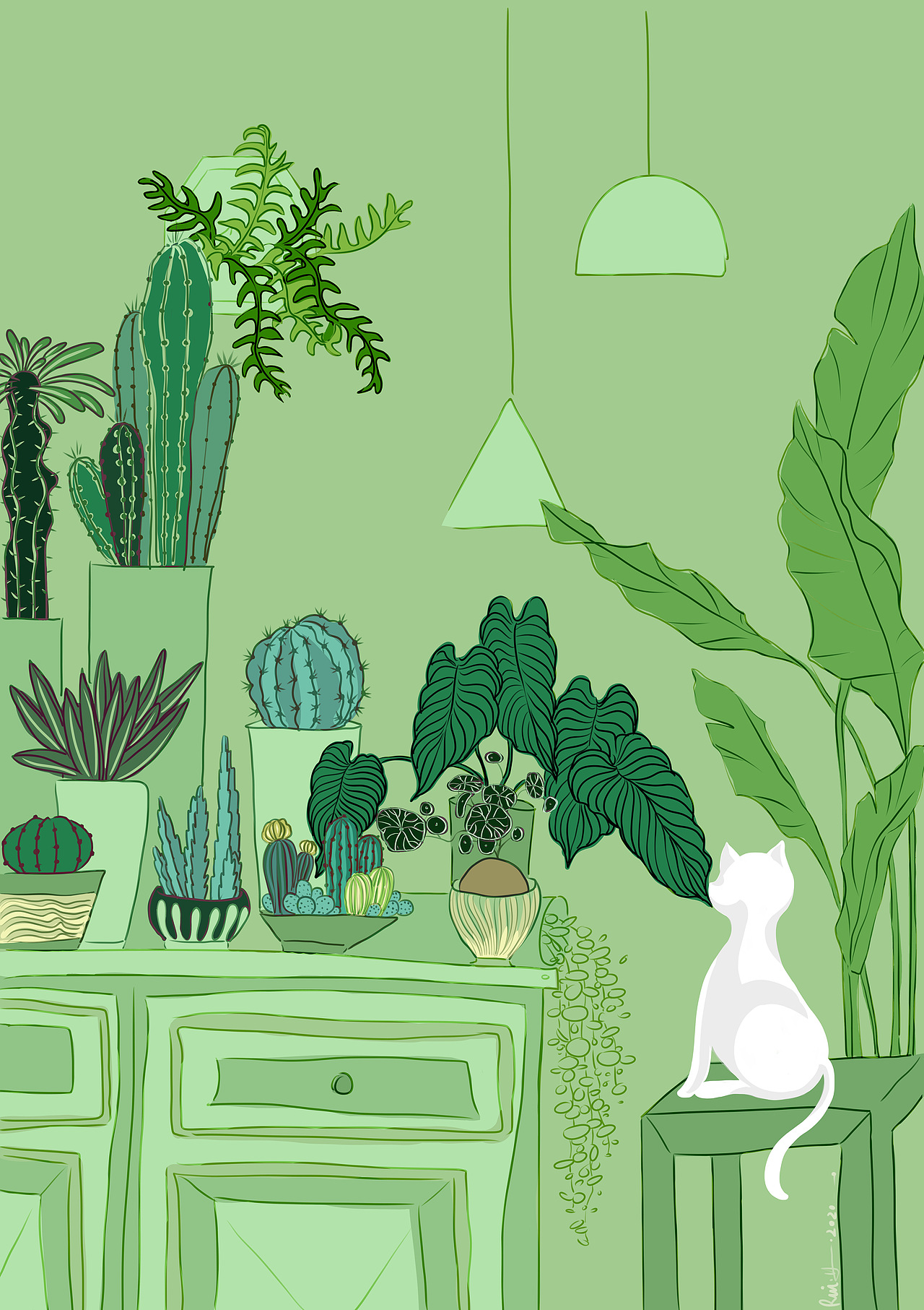 猫与植物系列001-003