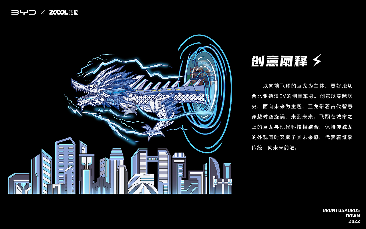 站酷 x 比亚迪 #王者之势 龙腾虎跃#雷龙破晓 驰电出击（图ZMjg3NDg3Nzg4） - 图案 - 站酷设计师川三二一原创素材 - 站酷ZCOOL