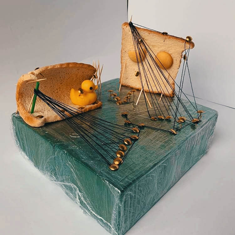 立体构成|点线面结合,作业