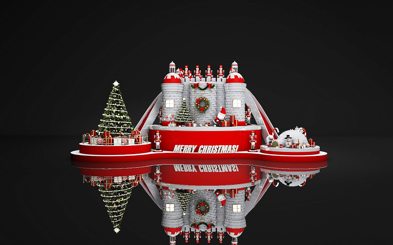 圣诞城堡精品美陈设计（图ZMTI4NTY0MTMy） - 商业空间设计 - 站酷设计师蓝色的榴莲原创素材 - 站酷ZCOOL