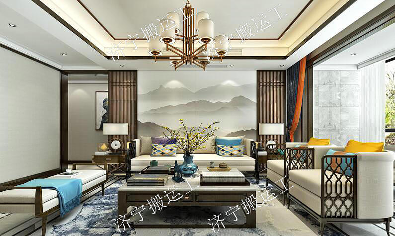 济宁搬运工:济宁涌泰澜湾140平新中式效果图出炉