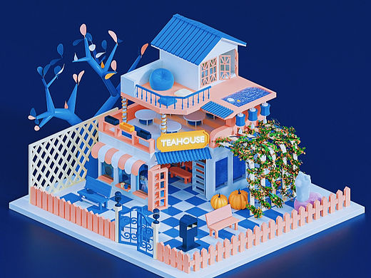 Blender建模练习|中式小房子