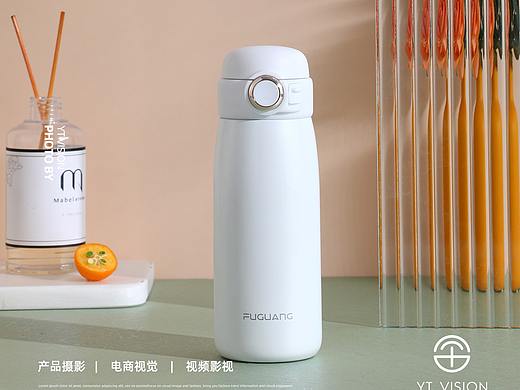 水杯拍摄 女性保温杯 