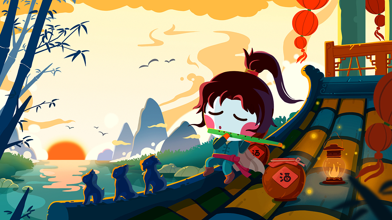 中国风 儿童插画