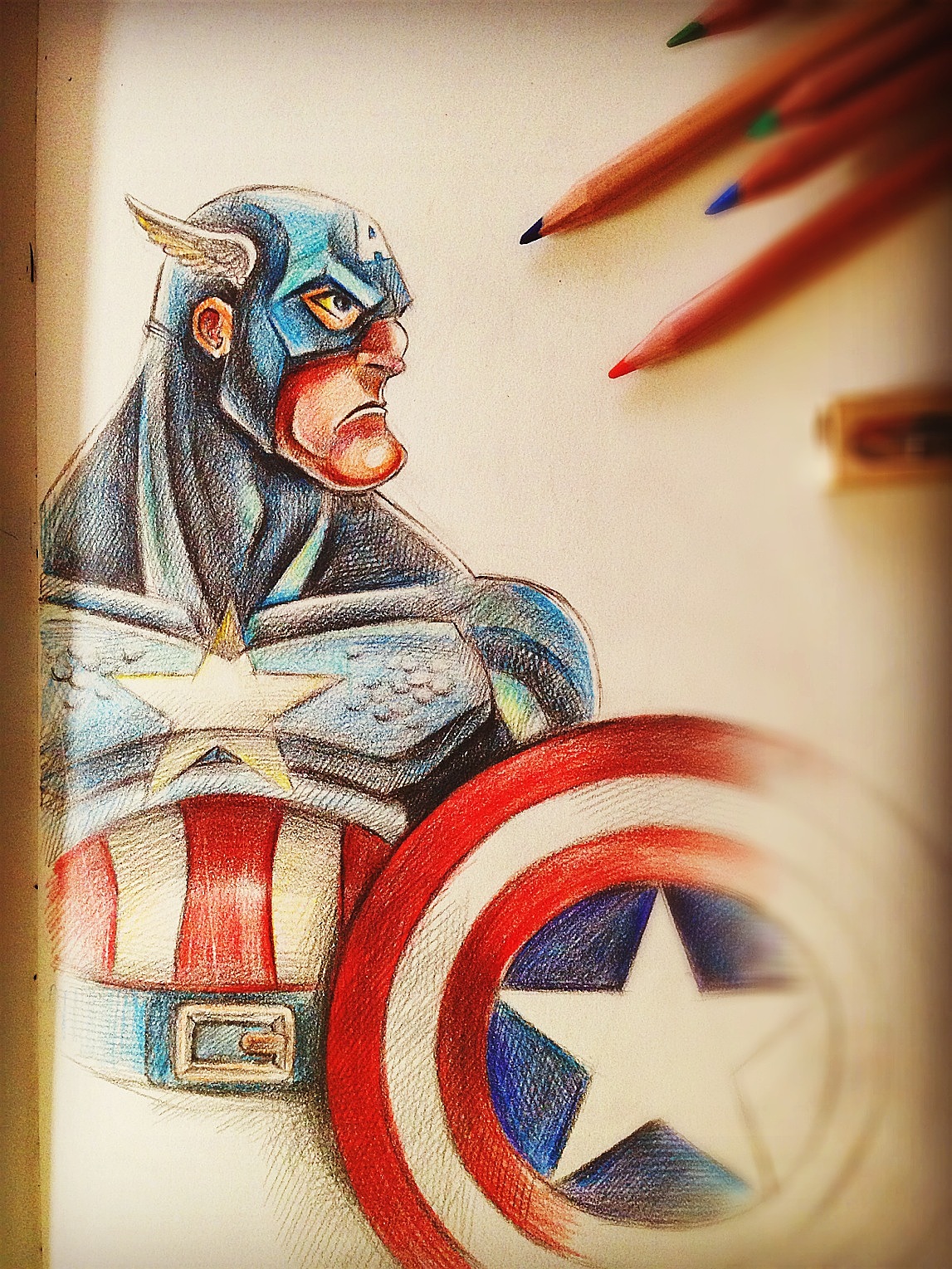 冰雪女王 小黄人 美国队长 手绘