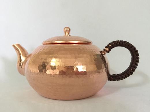 纯手工锻打抑菌铜紫铜壶650mL