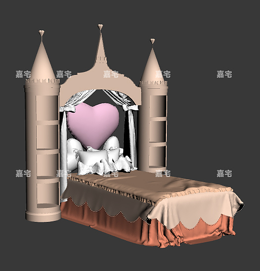 女儿床（图ZMTk1NjczMDgw） - 产品 - 站酷设计师嘉宅建模原创素材 - 站酷ZCOOL