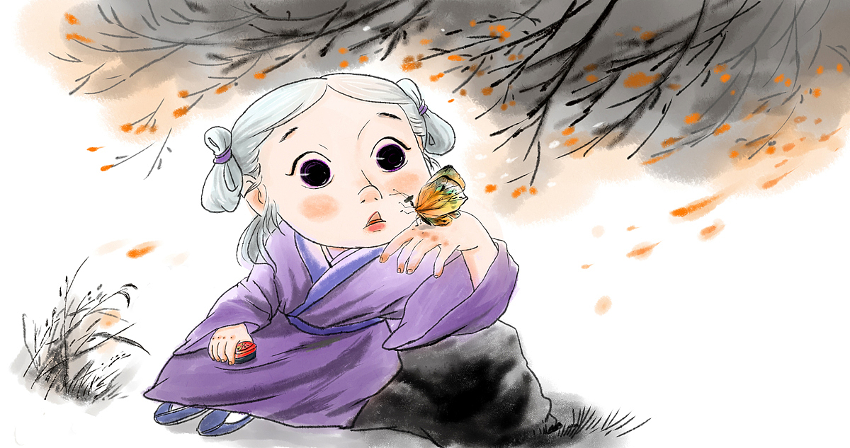 花園里玩耍的白滾滾小朋友（圖ZMjY4OTc2NzYw） - 商業(yè)插畫 - 站酷設計師zero5581原創(chuàng)素材 - 站酷ZCOOL