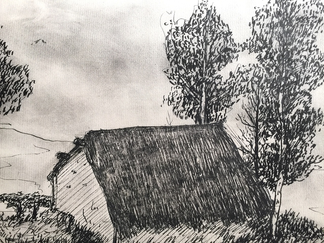 九十年代学生时期人物动态,风景,静物,雕塑速写。