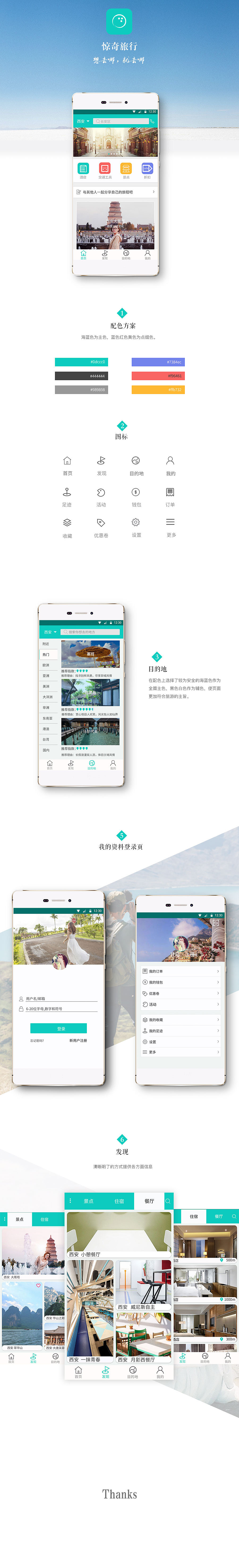 旅游app（惊奇旅行）（图ZNTExNDI2MjA=） - APP界面 - 站酷设计师麦田里的守望着原创素材 - 站酷ZCOOL