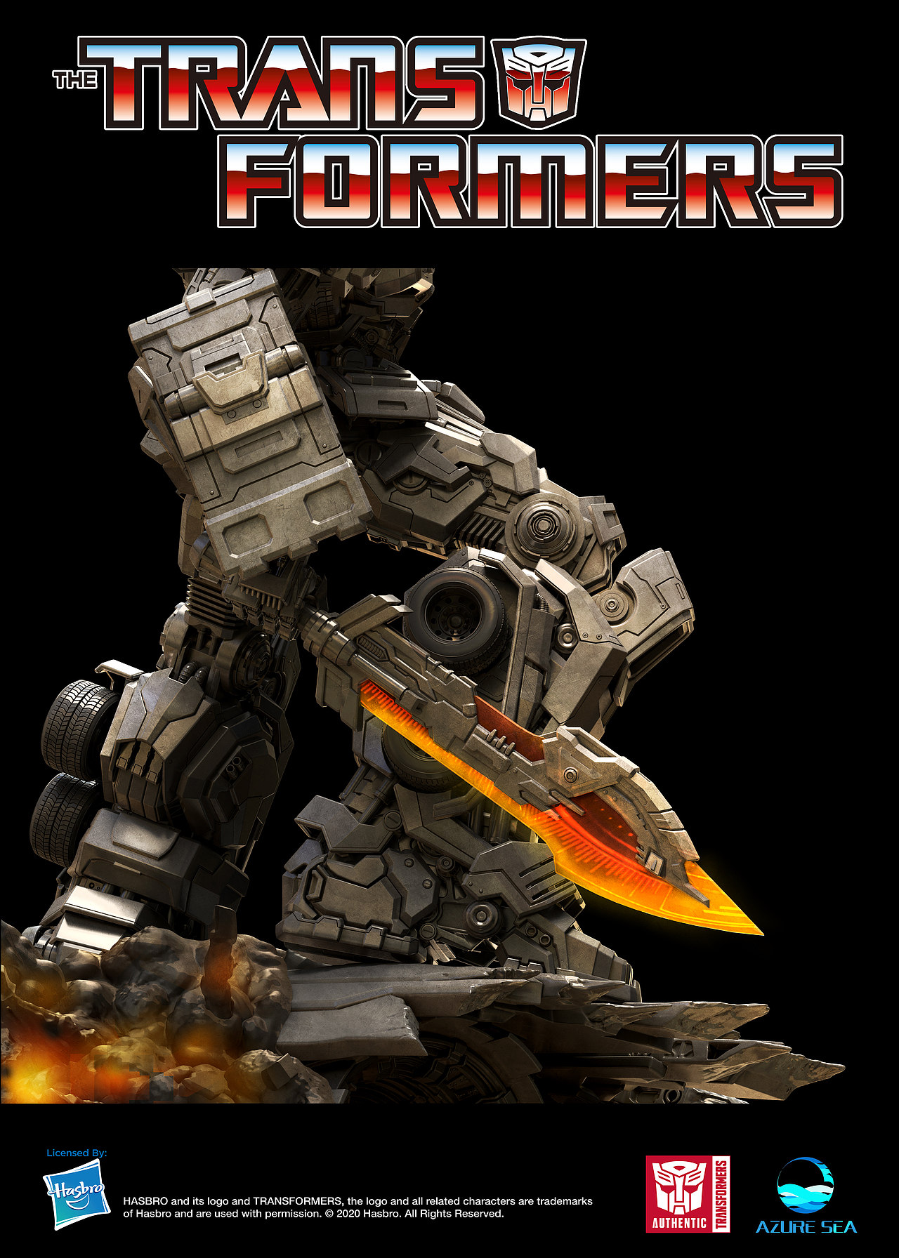 汽车人，出发！正版擎天柱雕像！（图ZMjEyMjgyOTQ4） - 玩具 - 站酷设计师AzureSeaStudio原创素材 - 站酷ZCOOL