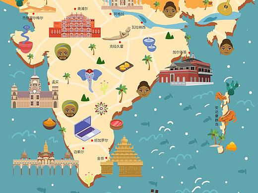 印度地圖插畫（個人主頁-ZNTUyMDMwNTI=） - 創(chuàng)作習(xí)作 - 站酷設(shè)計(jì)師叫耶耶阿原創(chuàng)素材 - 站酷ZCOOL