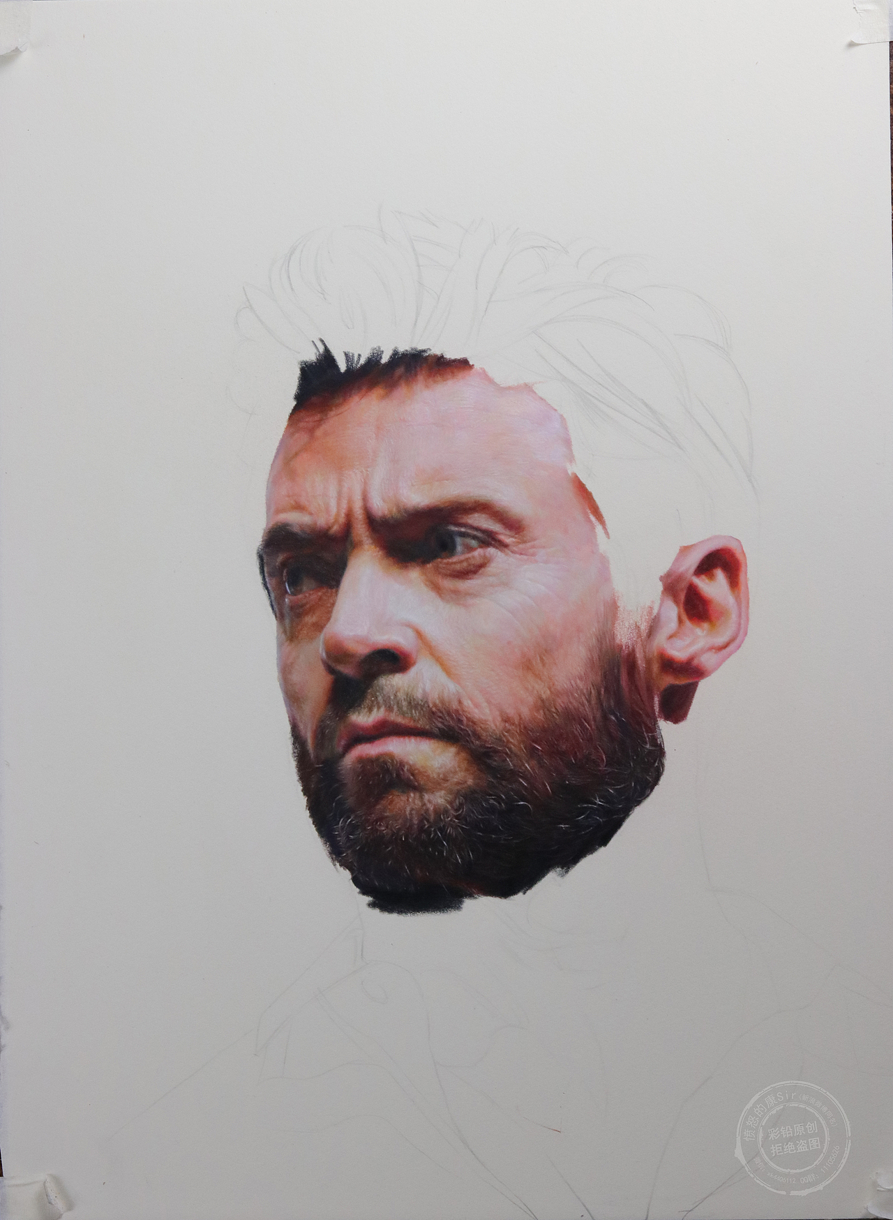 彩铅手绘休杰克曼