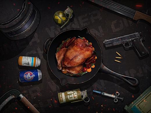 《搜狗输入法手机皮肤设计大赛》- 大吉大利~天天吃鸡