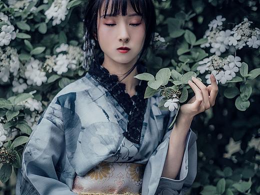 和服 绣球花 （第一次来站酷玩，嘿嘿）