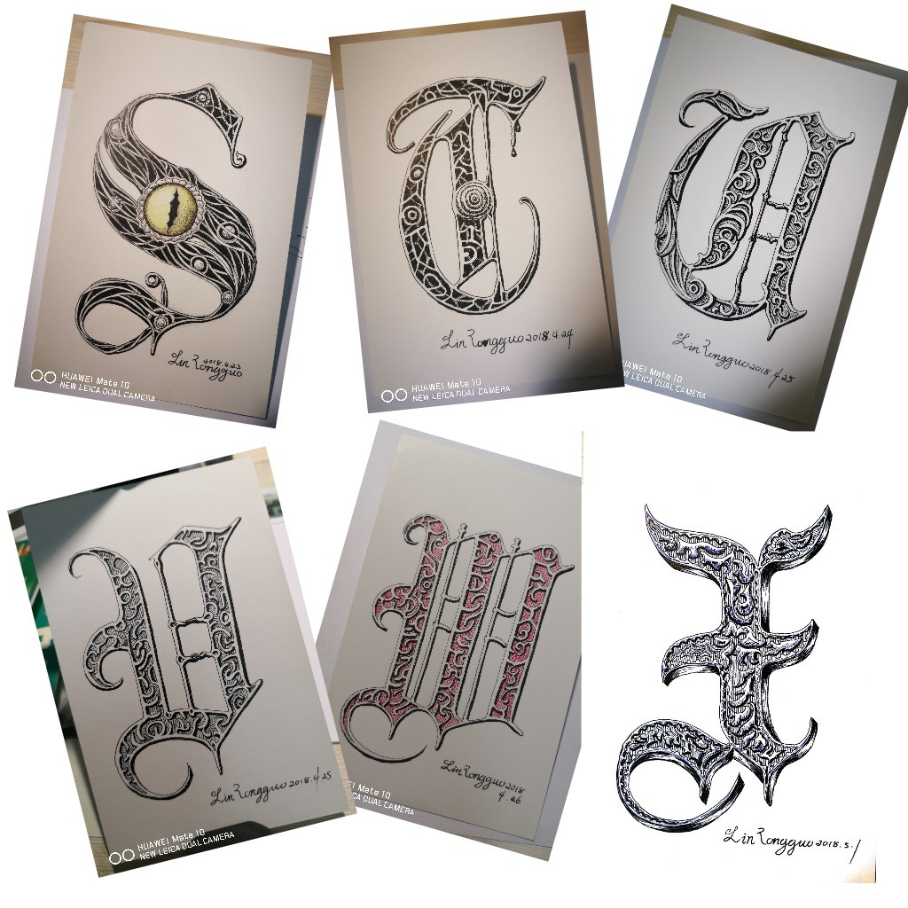 Gothic Hand Lettering 哥特风手写体|平面|字体/字形|GDesignStudio - 原创作品 - 站酷 (ZCOOL)
