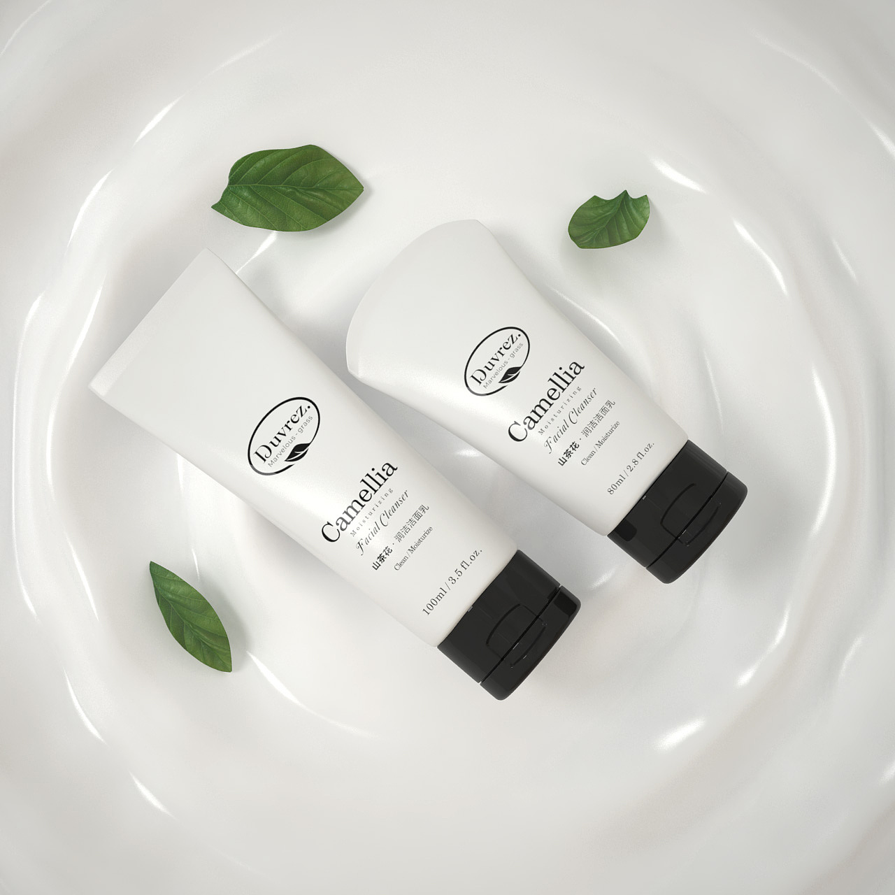 化妆品包装护肤品包装山茶花洁面乳©刘益铭原创作品（图ZMTY3NjUwMDM2） - 包装 - 站酷设计师刘益铭原创素材 - 站酷ZCOOL