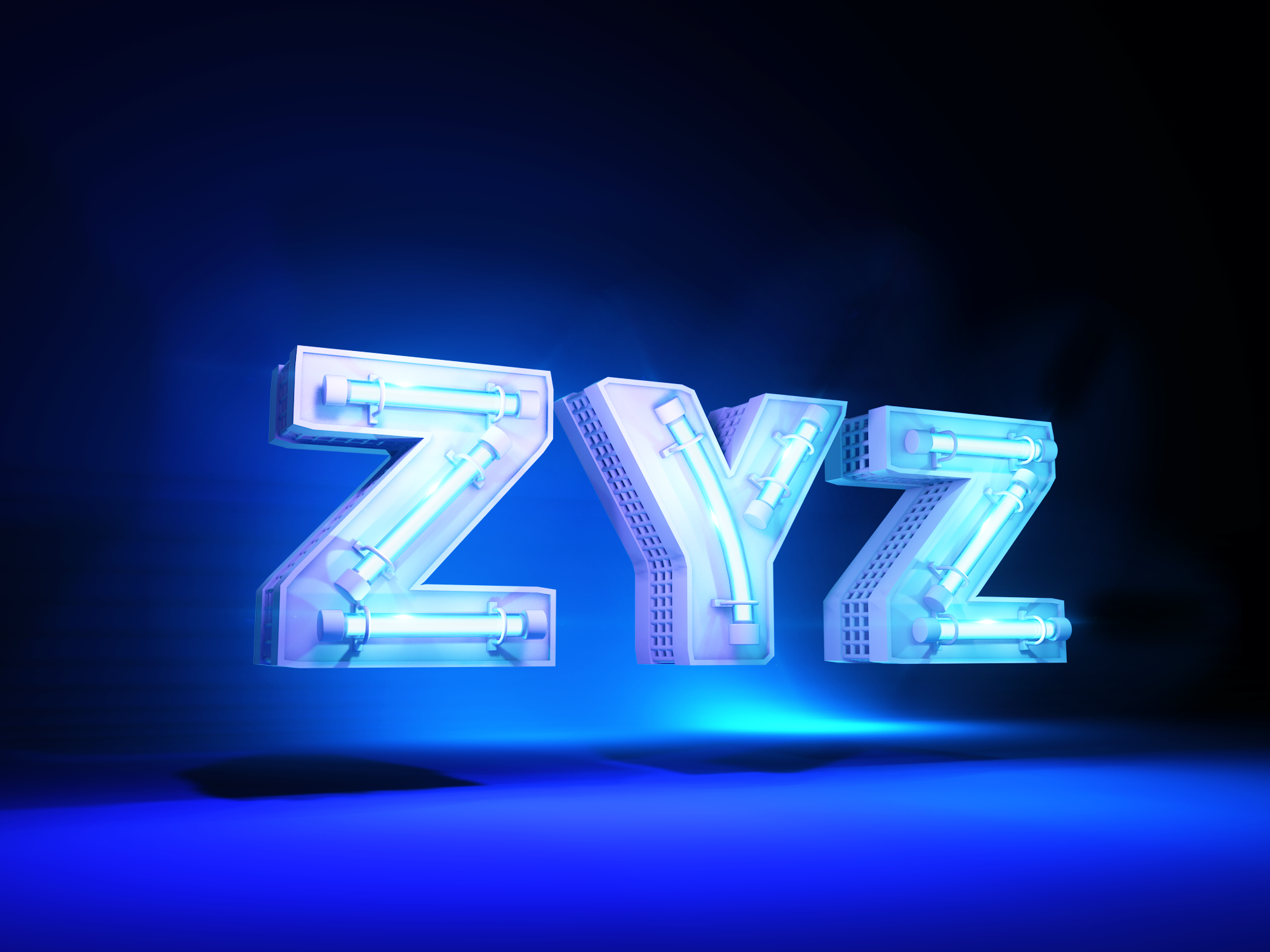 c4d练习-字体设计(本人首字母)