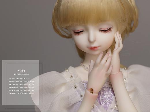 BJD+插画【花花姑娘·倒影】紫罗兰姑娘，优雅温柔