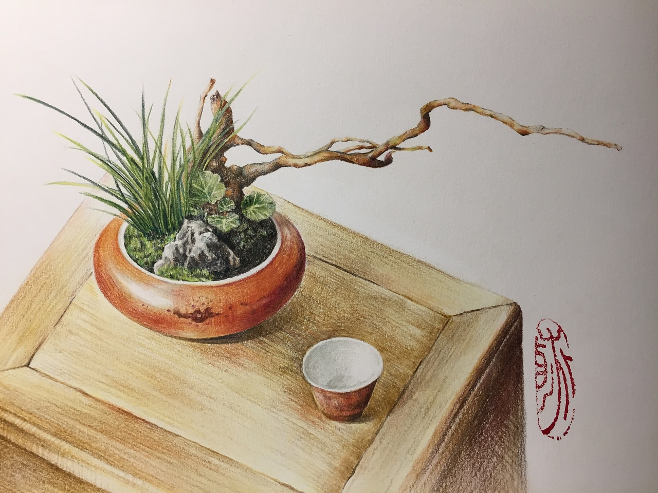 推 荐原创-纯艺术-绘画毛伟漫画,署名-非商业性使用-禁止演绎彩铅凉山