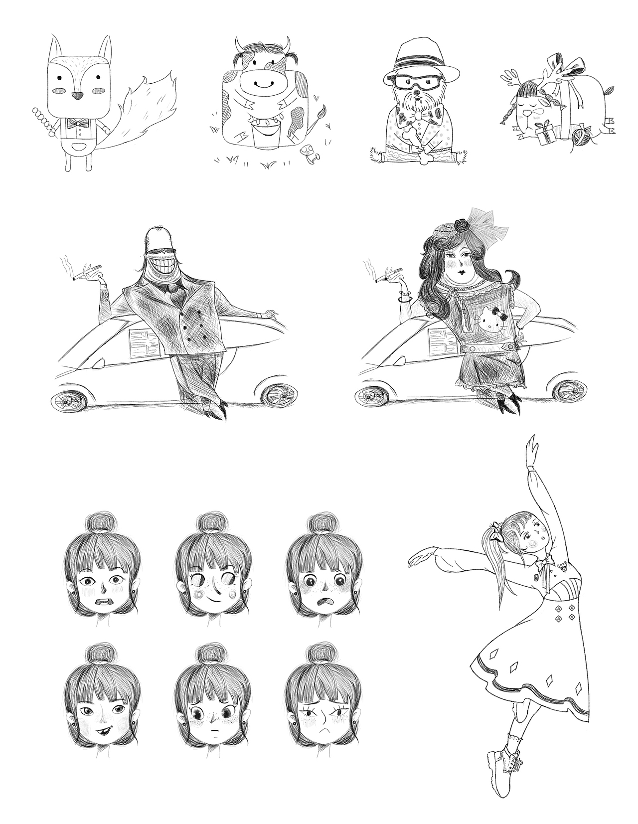 儿插练习（图ZMjM3MDg5ODU2） - 创作习作 - 站酷设计师心有萌虎嗷呜嗷呜原创素材 - 站酷ZCOOL