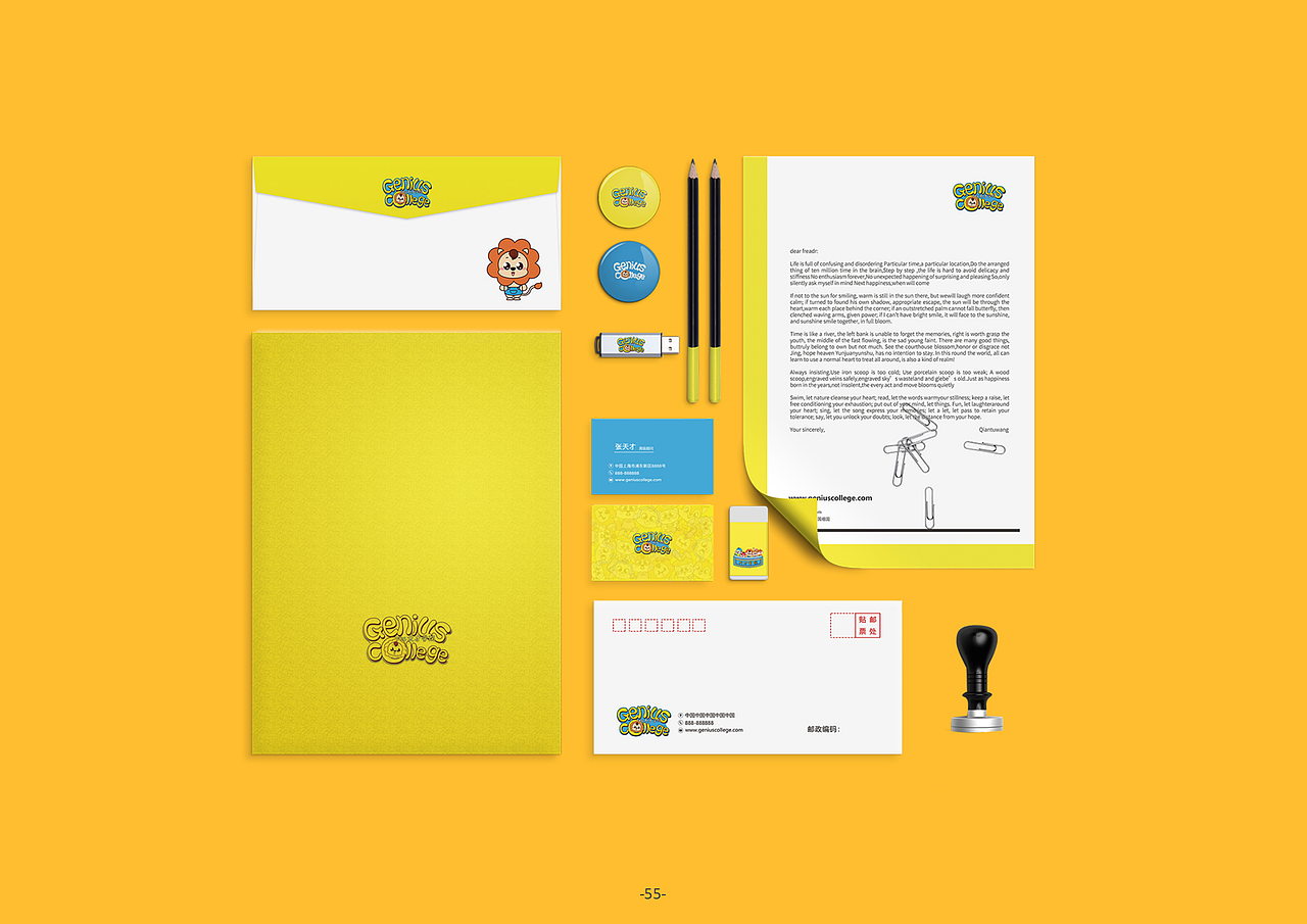 「天才学院品牌升级」VIS项目设计