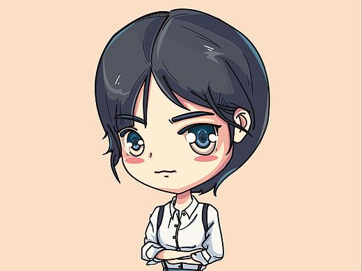 橙红年代Q版人物手绘～