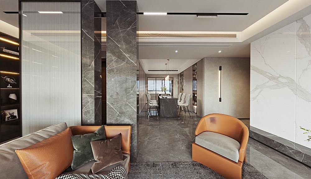 龙湖舜山府二期137平米户型装修,轻奢风格设计