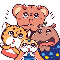 小鹿熊和他的朋友2（图ZMjk0MjE3MzY4） - 网络表情 - 站酷设计师熊熊师兄Avidor原创素材 - 站酷ZCOOL