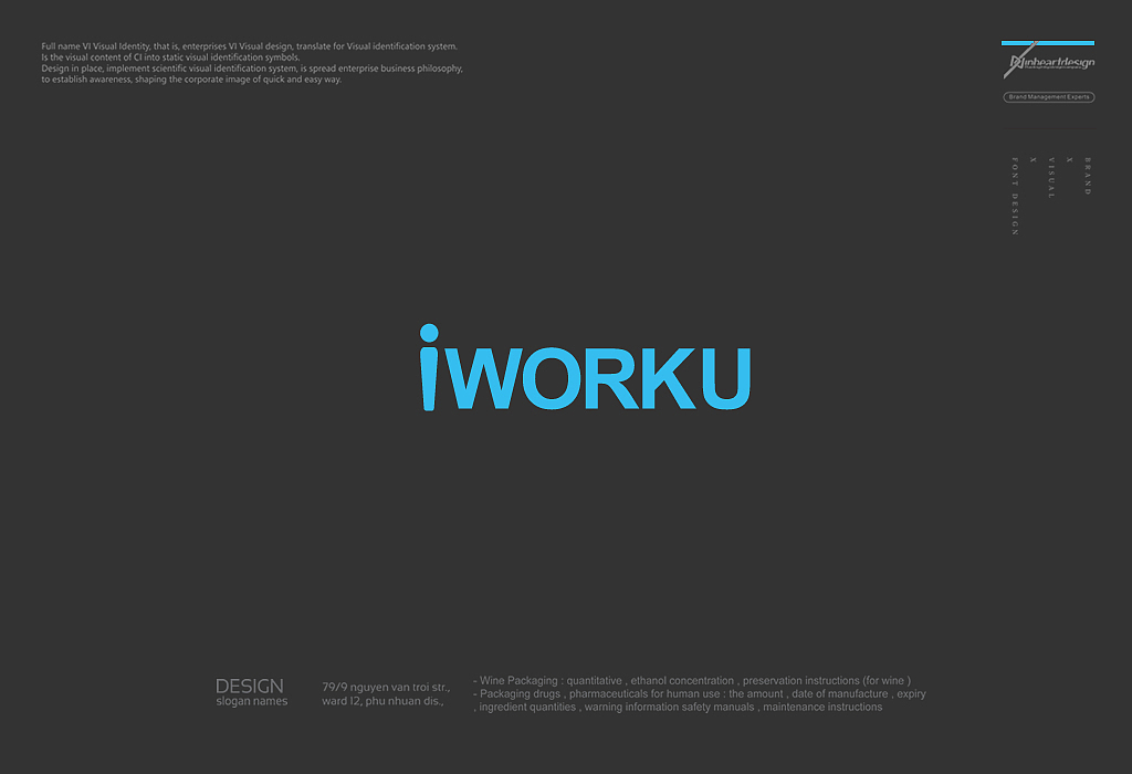 IWORKU全球本地人才共享平台品牌VIS设计-因心设计