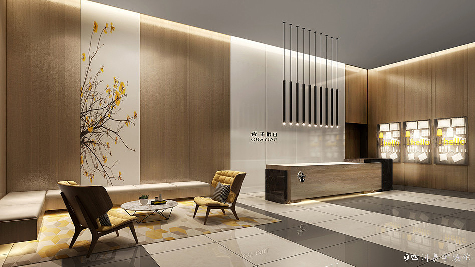成都现代简约精品酒店设计规划|成都泰宇装饰|壳子酒店