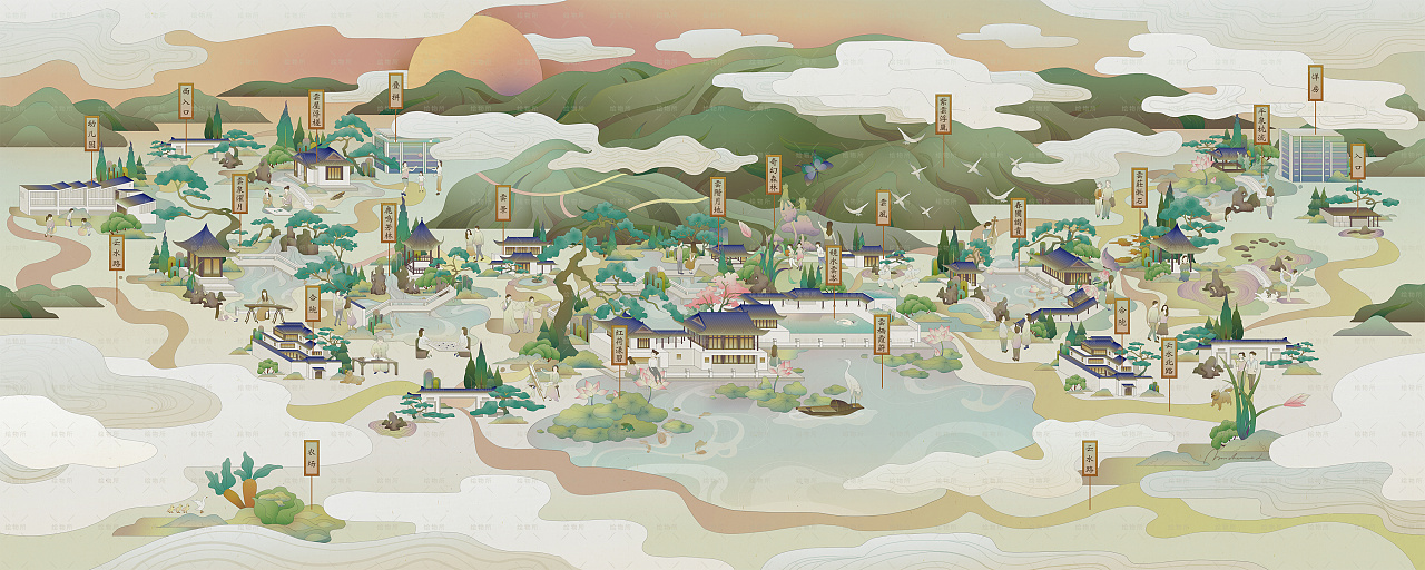 杭州绿城云栖桃花源清新国风地图