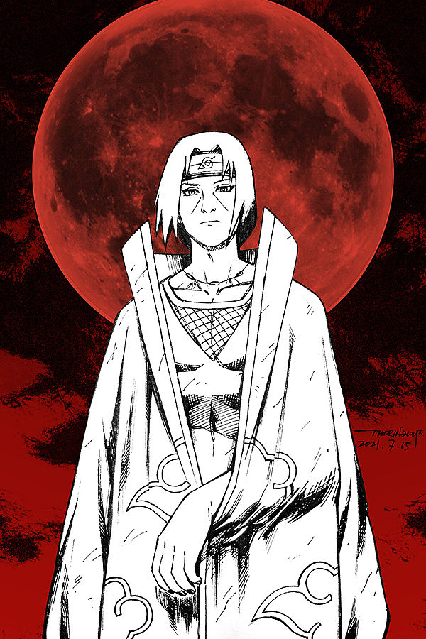 【ThorinArt】宇智波鼬 Uchiha Itachi。2021.07.15。（图ZMjYzMjAzMjMy） - 创作习作 - 站酷设计师ThorinArt原创素材 - 站酷ZCOOL