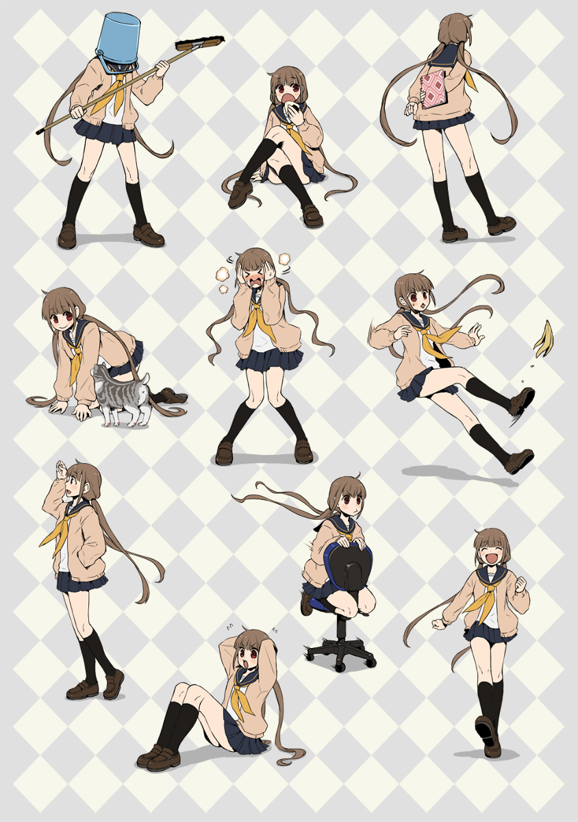 看看这组简单的动漫绘画女生姿势参考吧!