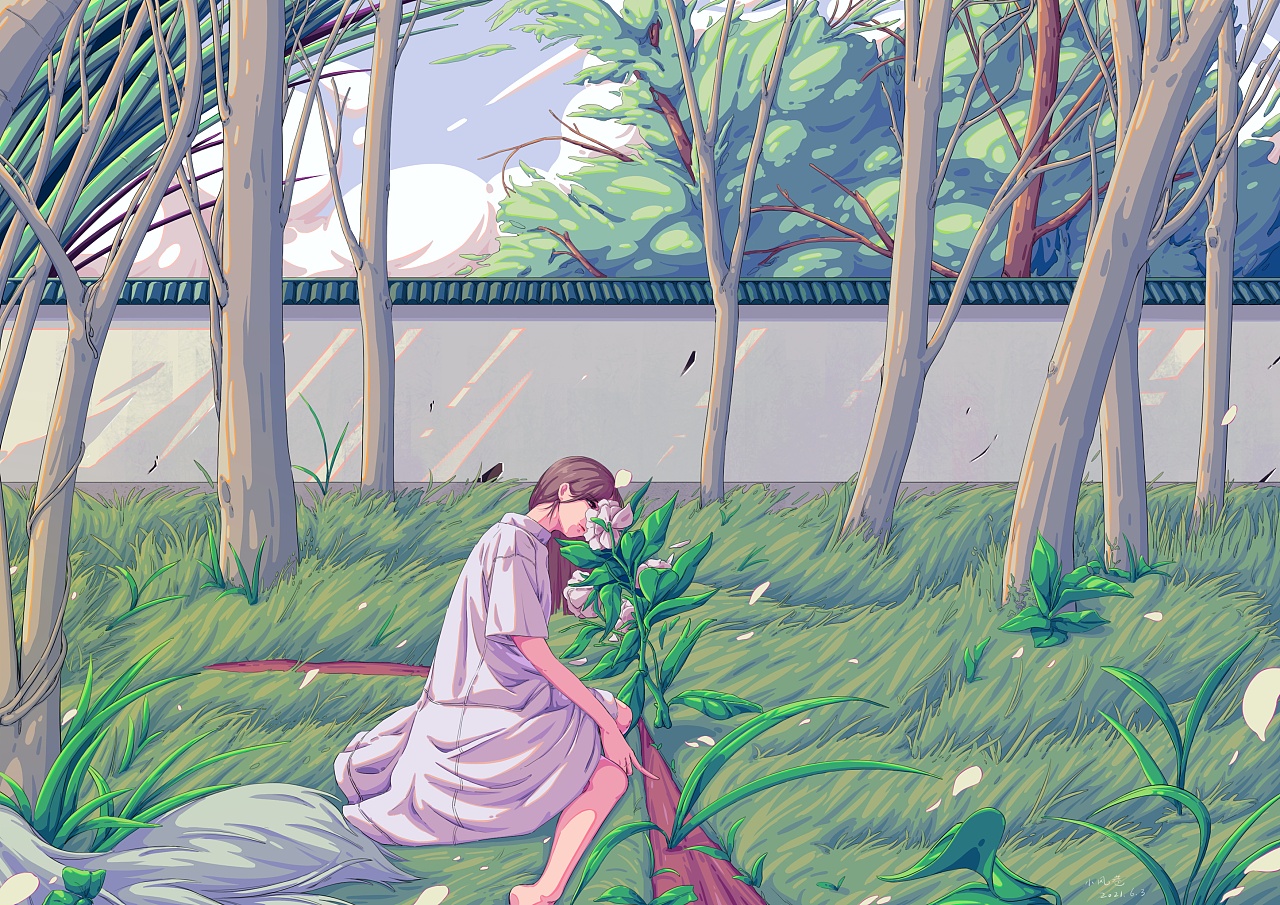 安静|插画|创作习作|小风巷 - 原创作品 - 站酷 (zcool)